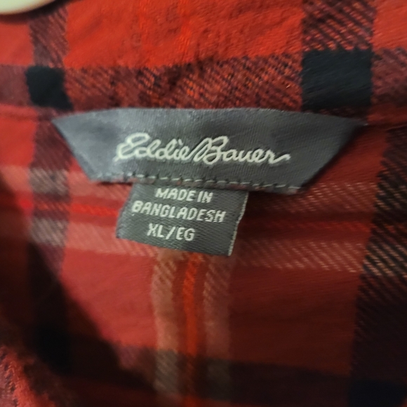 Red plaid button up - Picture 2 of 2
